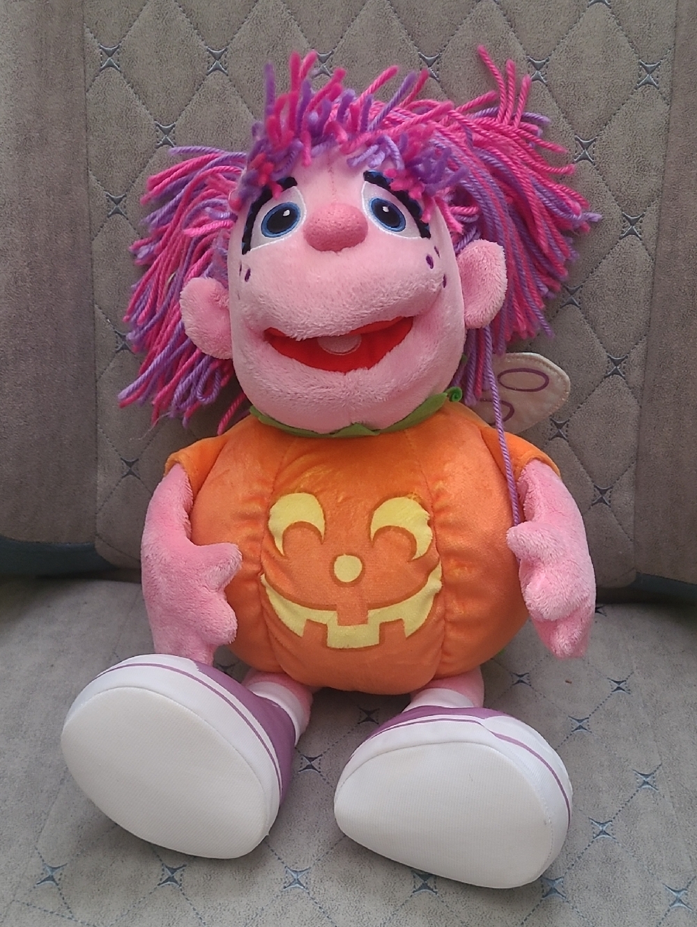 ABBY CADABBY Halloween Pumpkin Fairy PLUSH DOLL Sesame Place 17" Limited